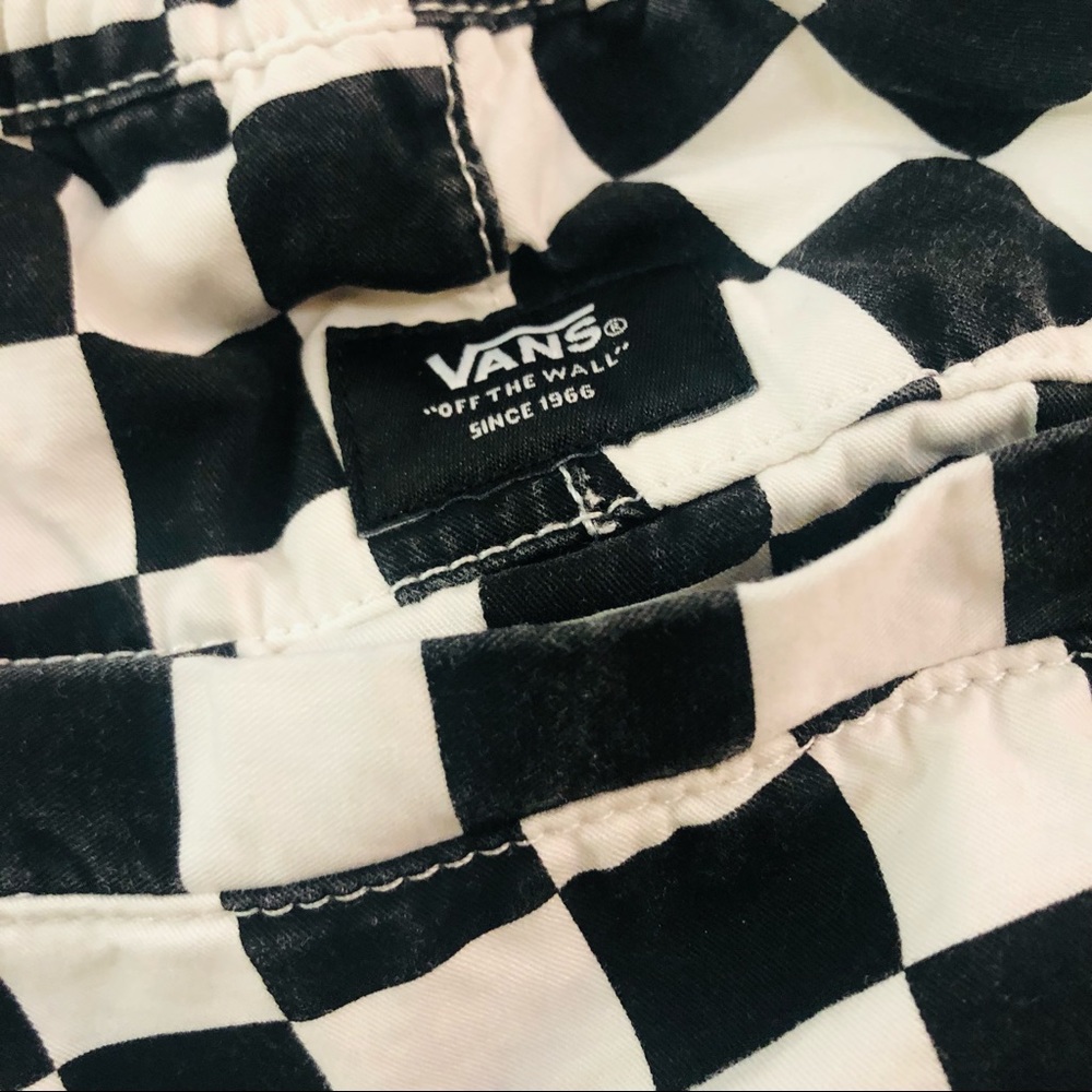 Vans Black & White Checkerboard Athletic Shorts - Picture 3 of 9